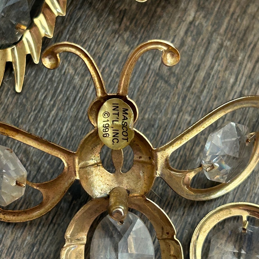 Mascot Crystal Delight 24k Gold Plated Eagle Cat 4 Vintage 1996 SunCatcher - Picture 7 of 7